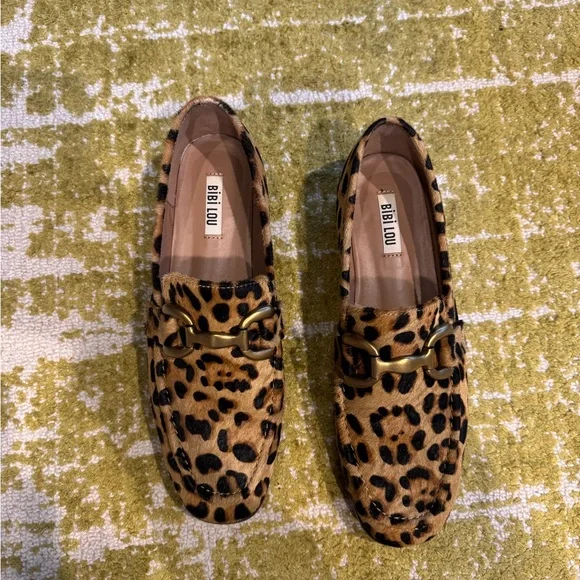 Perfect condition - Bibi Lou leopard loafers Sz 41 - Picture 3 of 4
